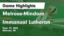 Melrose-Mindoro  vs Immanual Lutheran Game Highlights - Sept. 23, 2023