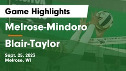 Melrose-Mindoro  vs Blair-Taylor  Game Highlights - Sept. 25, 2023