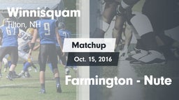 Matchup: Winnisquam vs. Farmington - Nute 2016