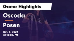 Oscoda  vs Posen Game Highlights - Oct. 5, 2022