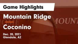 Mountain Ridge  vs Coconino  Game Highlights - Dec. 20, 2021