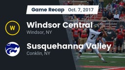 Recap: Windsor Central  vs. Susquehanna Valley  2017