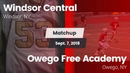 Matchup: Windsor Central vs. Owego Free Academy  2018