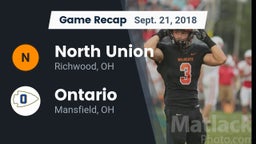 Recap: North Union  vs. Ontario  2018