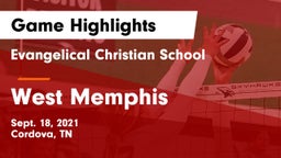 Evangelical Christian School vs West Memphis Game Highlights - Sept. 18, 2021