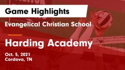Evangelical Christian School vs Harding Academy  Game Highlights - Oct. 5, 2021