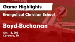 Evangelical Christian School vs Boyd-Buchanan  Game Highlights - Oct. 12, 2021