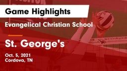 Evangelical Christian School vs St. George's  Game Highlights - Oct. 5, 2021