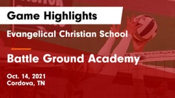 Evangelical Christian School vs Battle Ground Academy  Game Highlights - Oct. 14, 2021