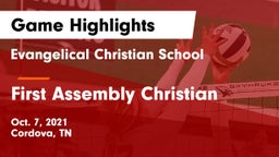 Evangelical Christian School vs First Assembly Christian  Game Highlights - Oct. 7, 2021