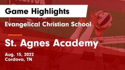 Evangelical Christian School vs St. Agnes Academy Game Highlights - Aug. 15, 2022
