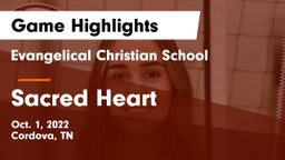 Evangelical Christian School vs Sacred Heart  Game Highlights - Oct. 1, 2022