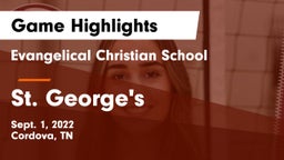 Evangelical Christian School vs St. George's  Game Highlights - Sept. 1, 2022