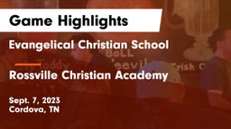 Evangelical Christian School vs Rossville Christian Academy Game Highlights - Sept. 7, 2023