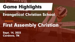 Evangelical Christian School vs First Assembly Christian  Game Highlights - Sept. 14, 2023