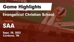 Evangelical Christian School vs SAA Game Highlights - Sept. 28, 2023