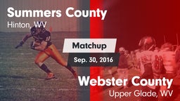 Matchup: Summers County vs. Webster County  2016