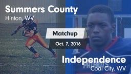 Matchup: Summers County vs. Independence  2016