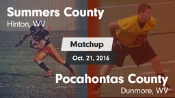 Matchup: Summers County vs. Pocahontas County  2016