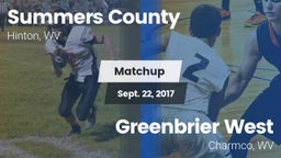 Matchup: Summers County vs. Greenbrier West  2017