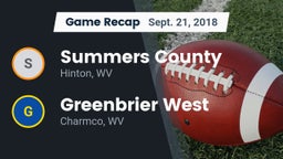 Recap: Summers County  vs. Greenbrier West  2018