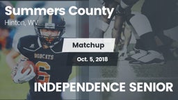 Matchup: Summers County vs. INDEPENDENCE SENIOR 2018