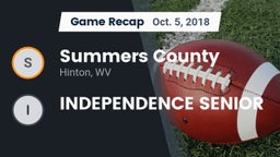 Recap: Summers County  vs. INDEPENDENCE SENIOR 2018