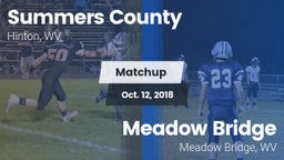 Matchup: Summers County vs. Meadow Bridge  2018