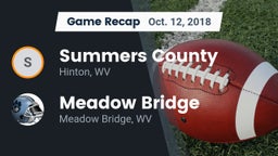 Recap: Summers County  vs. Meadow Bridge  2018