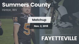 Matchup: Summers County vs. FAYETTEVILLE 2018