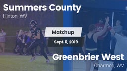Matchup: Summers County vs. Greenbrier West  2019