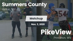 Matchup: Summers County vs. PikeView  2020