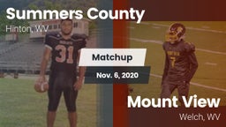 Matchup: Summers County vs. Mount View  2020