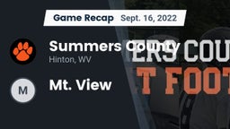 Recap: Summers County  vs. Mt. View  2022