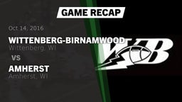 Recap: Wittenberg-Birnamwood  vs. Amherst  2016