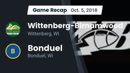 Recap: Wittenberg-Birnamwood  vs. Bonduel  2018