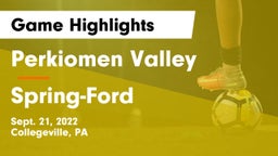 Perkiomen Valley  vs Spring-Ford  Game Highlights - Sept. 21, 2022