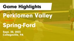 Perkiomen Valley  vs Spring-Ford  Game Highlights - Sept. 20, 2023