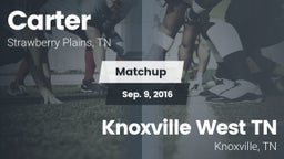 Matchup: Carter vs. Knoxville West  TN 2016