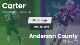 Matchup: Carter vs. Anderson County  2016