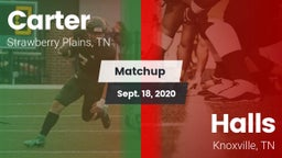 Matchup: Carter vs. Halls  2020