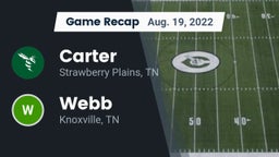 Recap: Carter  vs. Webb  2022