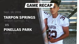 Recap: Tarpon Springs  vs. Pinellas Park  2016