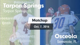 Matchup: Tarpon Springs vs. Osceola  2016