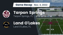 Recap: Tarpon Springs  vs. Land O'Lakes  2022