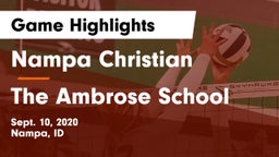 Nampa Christian  vs The Ambrose School Game Highlights - Sept. 10, 2020