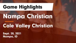 Nampa Christian  vs Cole Valley Christian  Game Highlights - Sept. 28, 2021