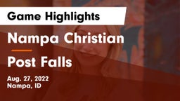 Nampa Christian  vs Post Falls  Game Highlights - Aug. 27, 2022