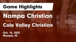 Nampa Christian  vs Cole Valley Christian  Game Highlights - Oct. 16, 2023