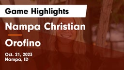 Nampa Christian  vs Orofino  Game Highlights - Oct. 21, 2023